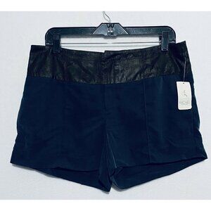 Rachel Roy Shorts Womens Size 8 Faux Suede Waistband Lightweight Boho Navy Blue